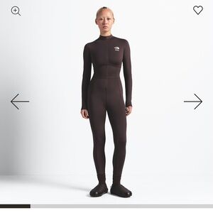 SKIMS X The North Face Dark Brown Phoenix Full-BodySuit One Piece NWT XS
